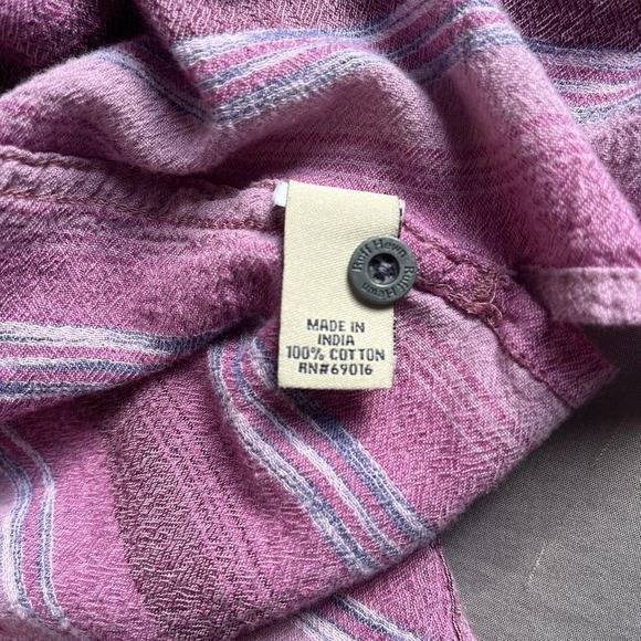 Ruff Hewn 100% Cotton Multicolor Purple Women's Button Up Granola Size‎ L - Picture 6 of 9